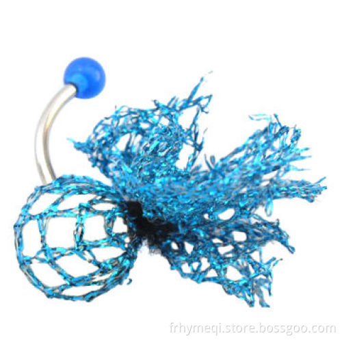 Acrylic Lace Flower Design Navel Belly Rings